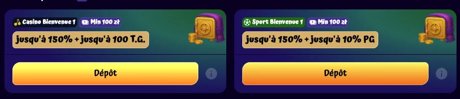 Conditions bonus Spingranny