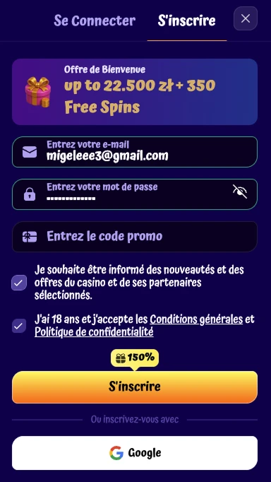 Inscription Spingranny